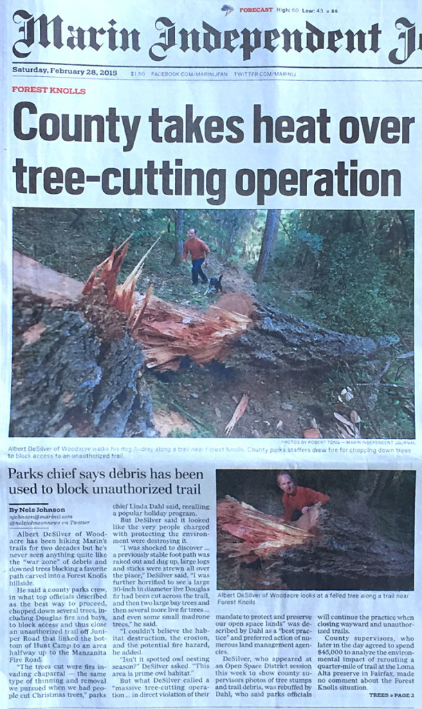 Marin Independent Journal 2.28.15 newspaper cover story