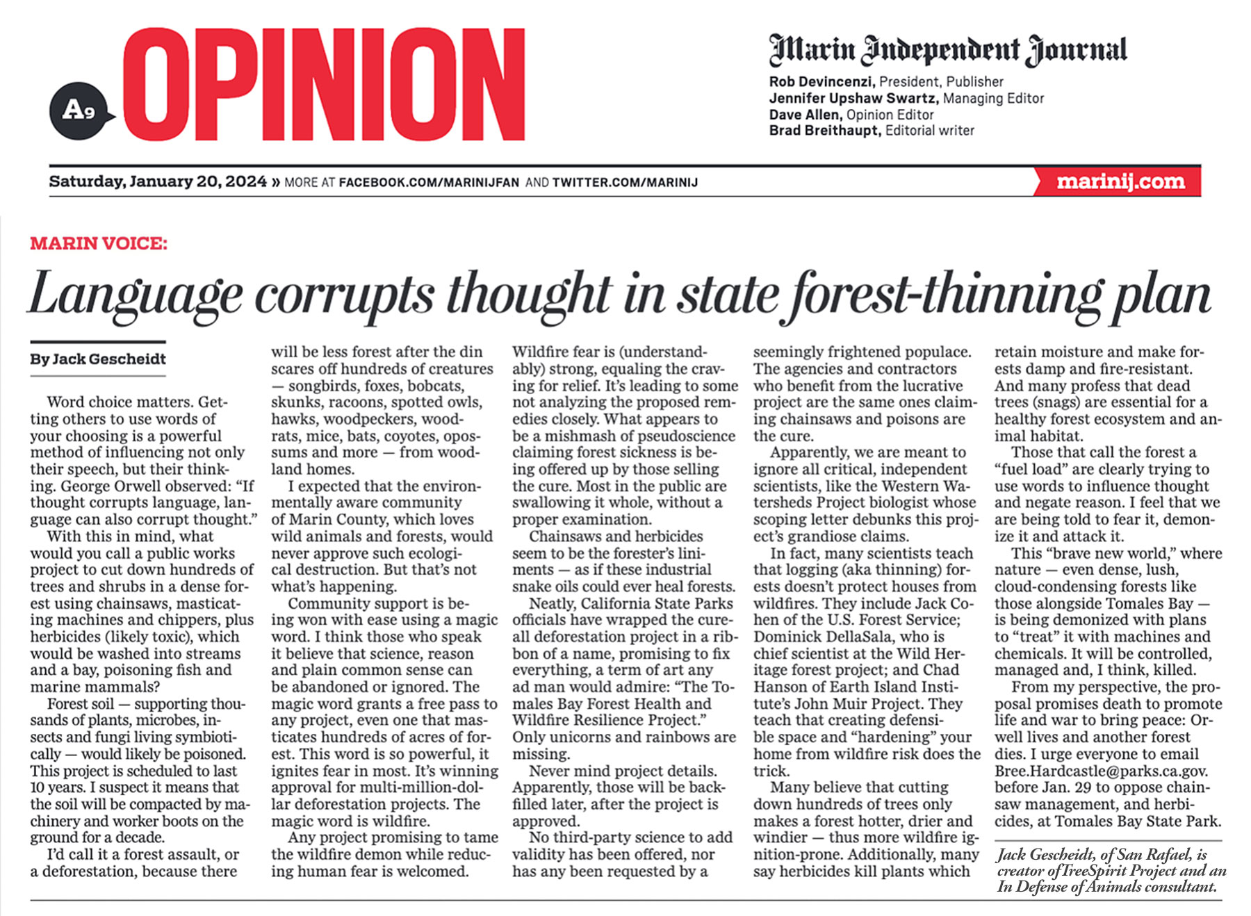 OPINION-Orwell's-Forest-Language-corrupts-thought-Orwell's-Forest-Tomales-Bay-SP-Jack-Gescheidt-Marin-Independent-Journal-Voice-1.20.24.jpg